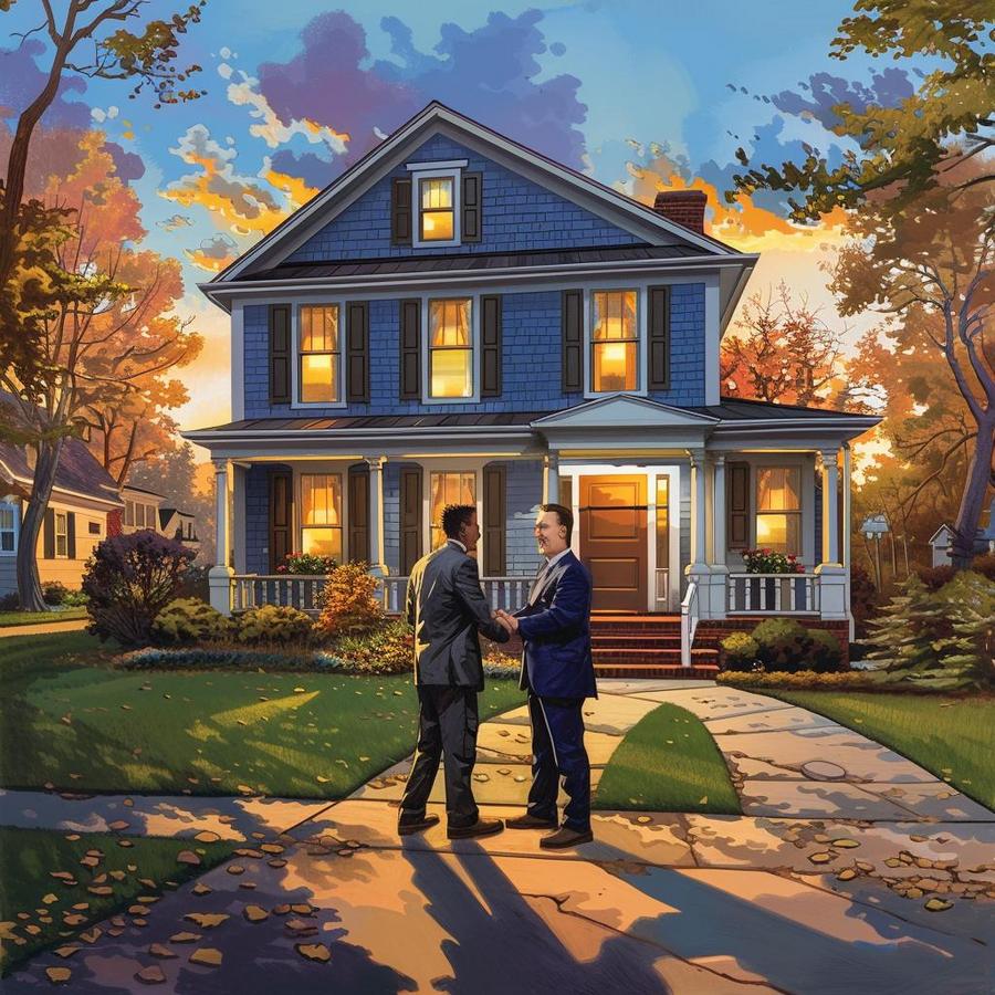 "Photo of house with sign: 'We Buy Houses Pennsylvania' - top buyer."