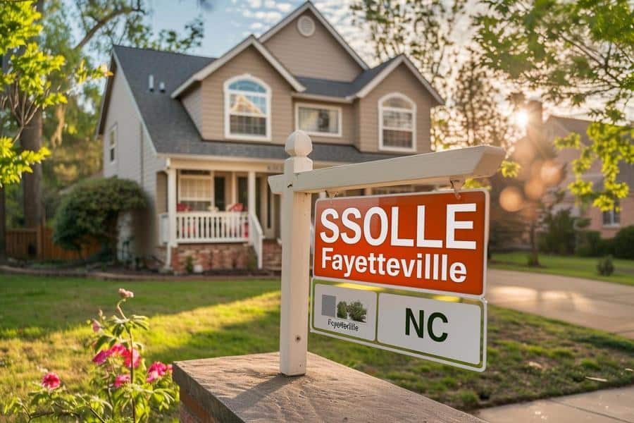 Alt text: Illustration showing steps to sell my house fast Fayetteville NC with cash buyers.