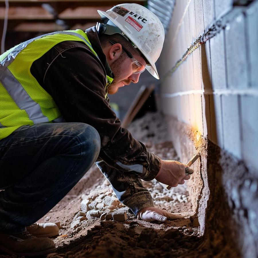 Alt text: Process of Foundation Inspection explained with text and visuals.