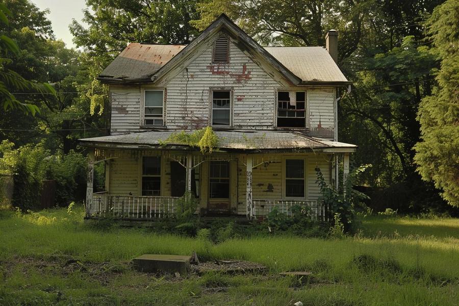 Alt text: Graphic showing a condemned house with text "Can You Sell A Condemned House".