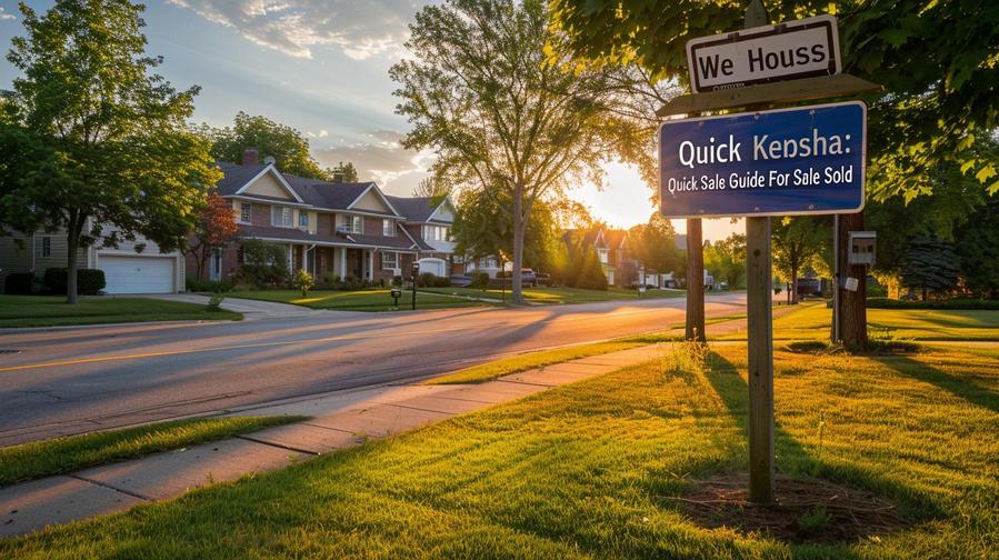 Alt text: "Info graphic on selling house for cash in Kenosha. We buy houses Kenosha."