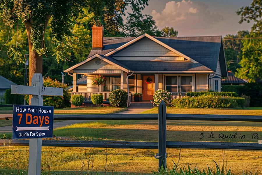 Alt text: Infographic showing "How To Sell Your House in 7 Days" strategies.