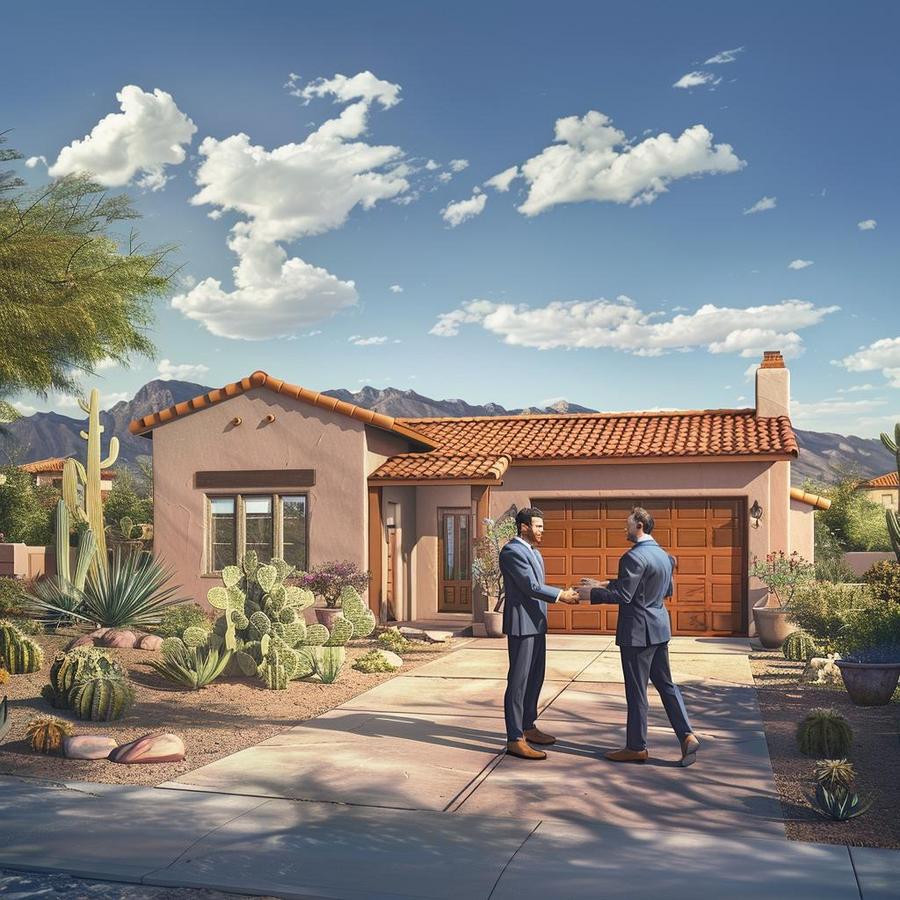 Alt text: "Hassle-free home selling with cash buyers in Tucson. We buy houses in Tucson."