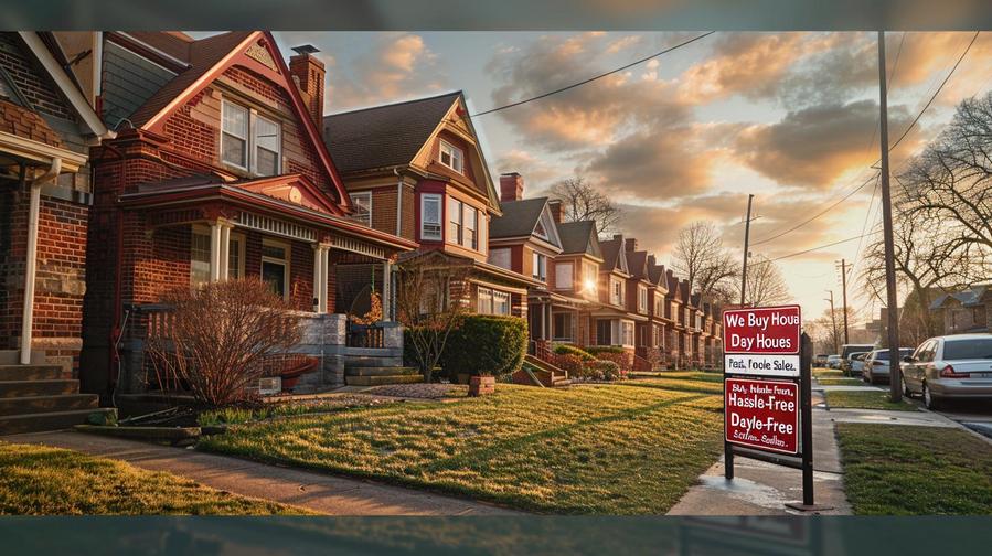 Alt text: Illustration showing the "We Buy Houses Dayton" process, step by step.