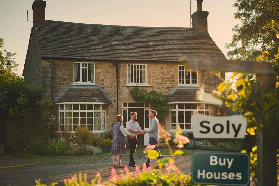 Alt text: "Illustration of avoiding scams when selling your house for cash in Bristol."