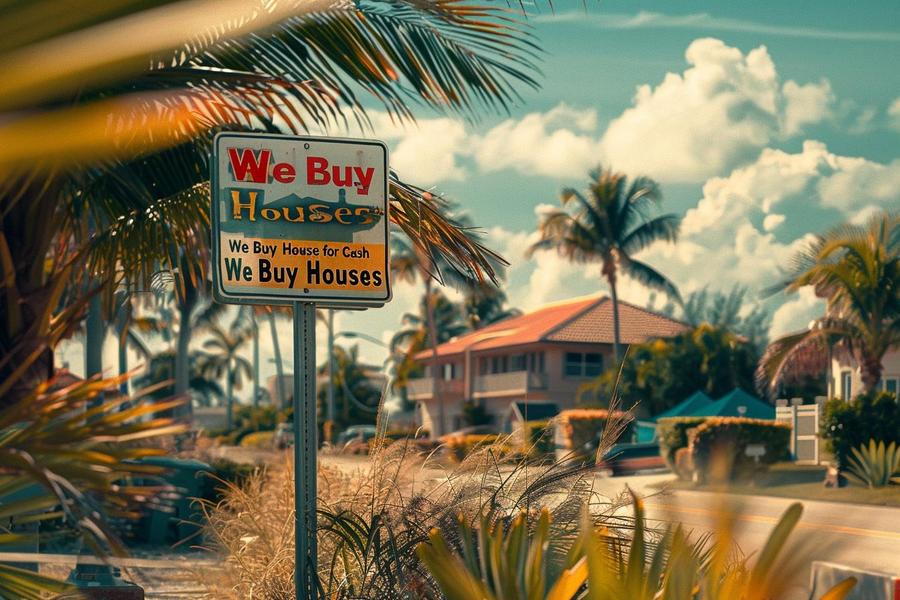 Alt text: "Illustration showing steps when selling for cash - we buy houses Pompano Beach."