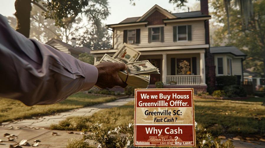 Alt text: "Sell home fast with trusted cash buyers. We buy houses Greenville SC."