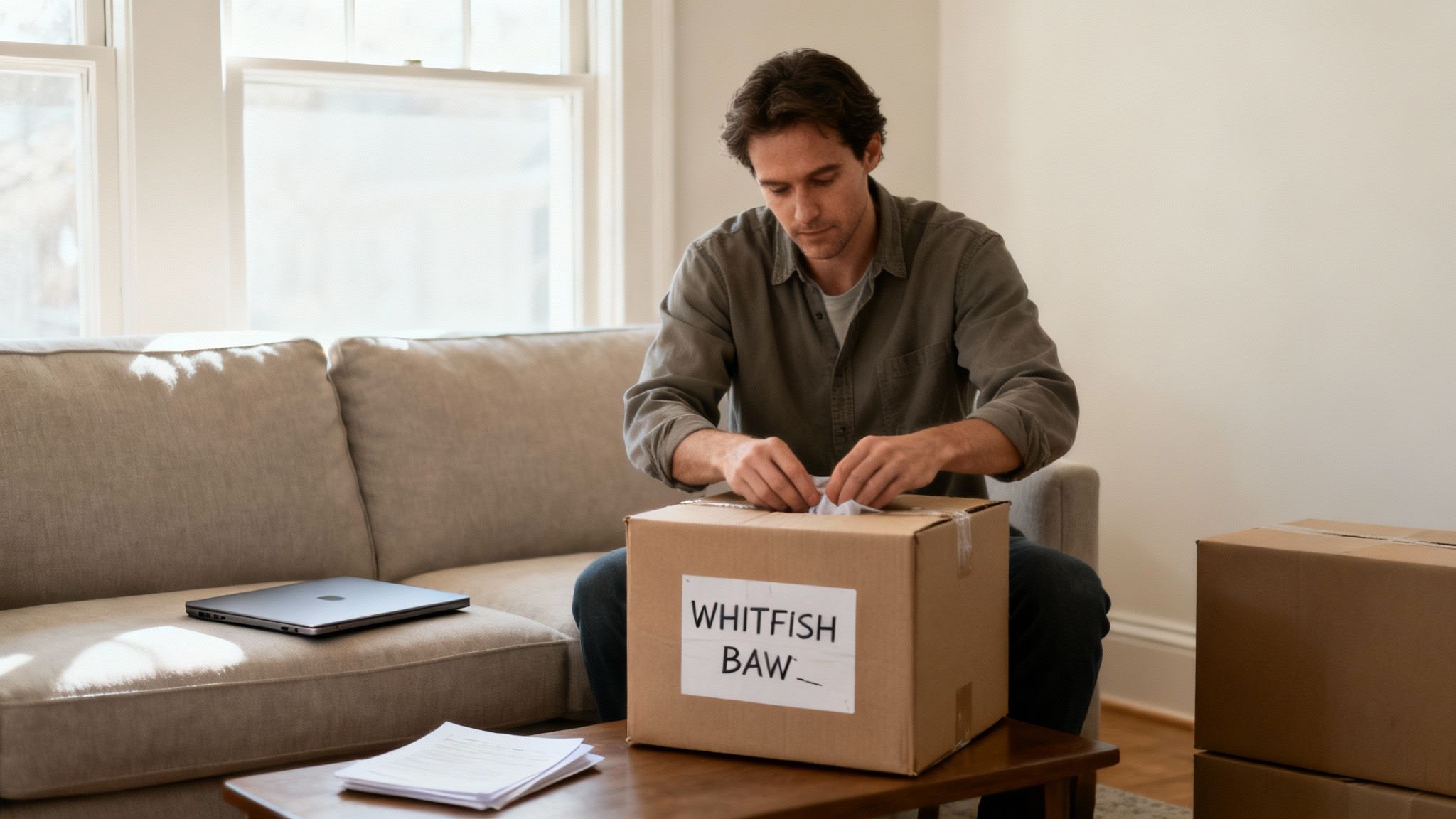 Two hands shaking over a table with house keys and documents, signifying a completed home sale.
