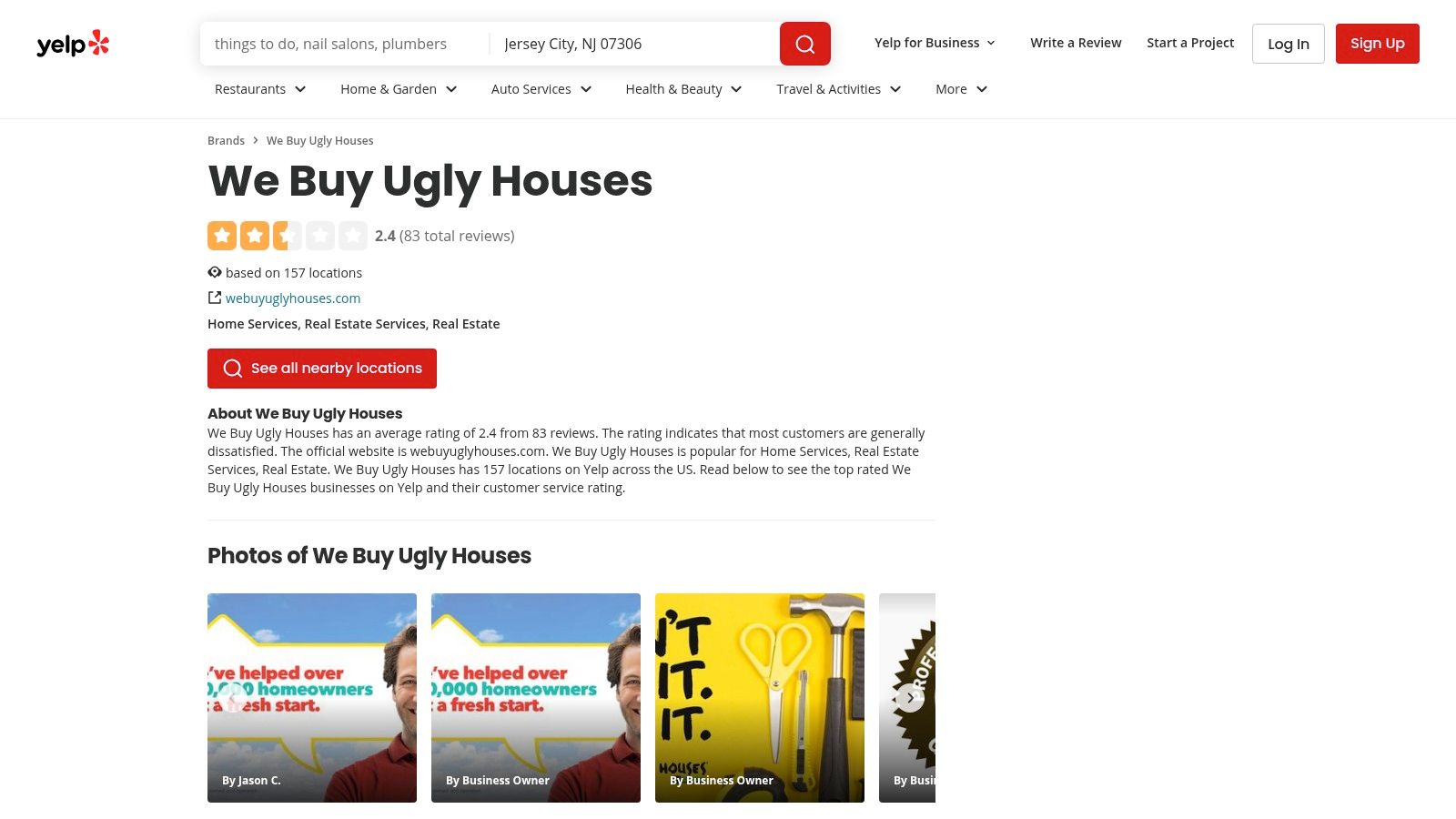 Yelp (brand and local pages)