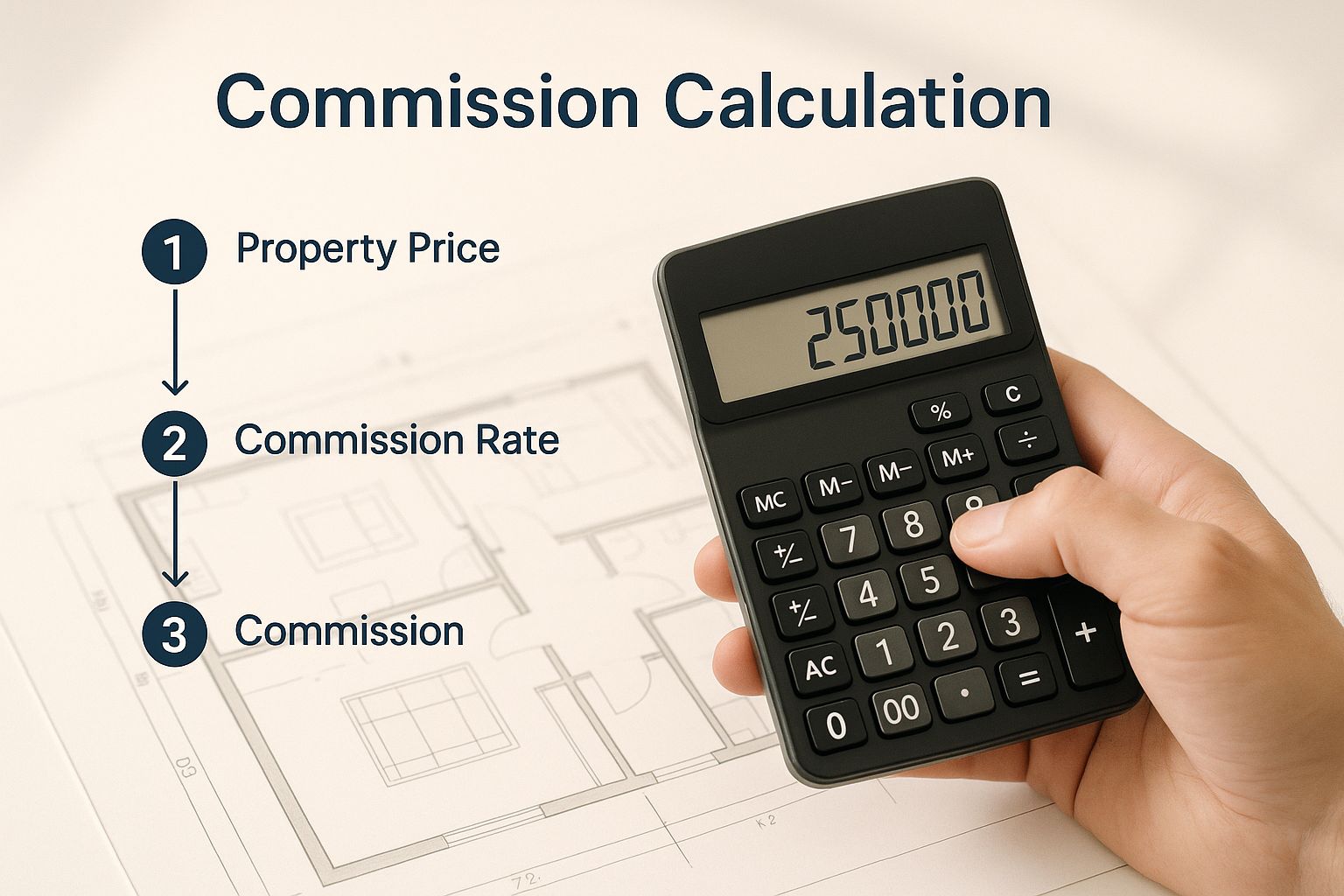 Infographic about real estate commission