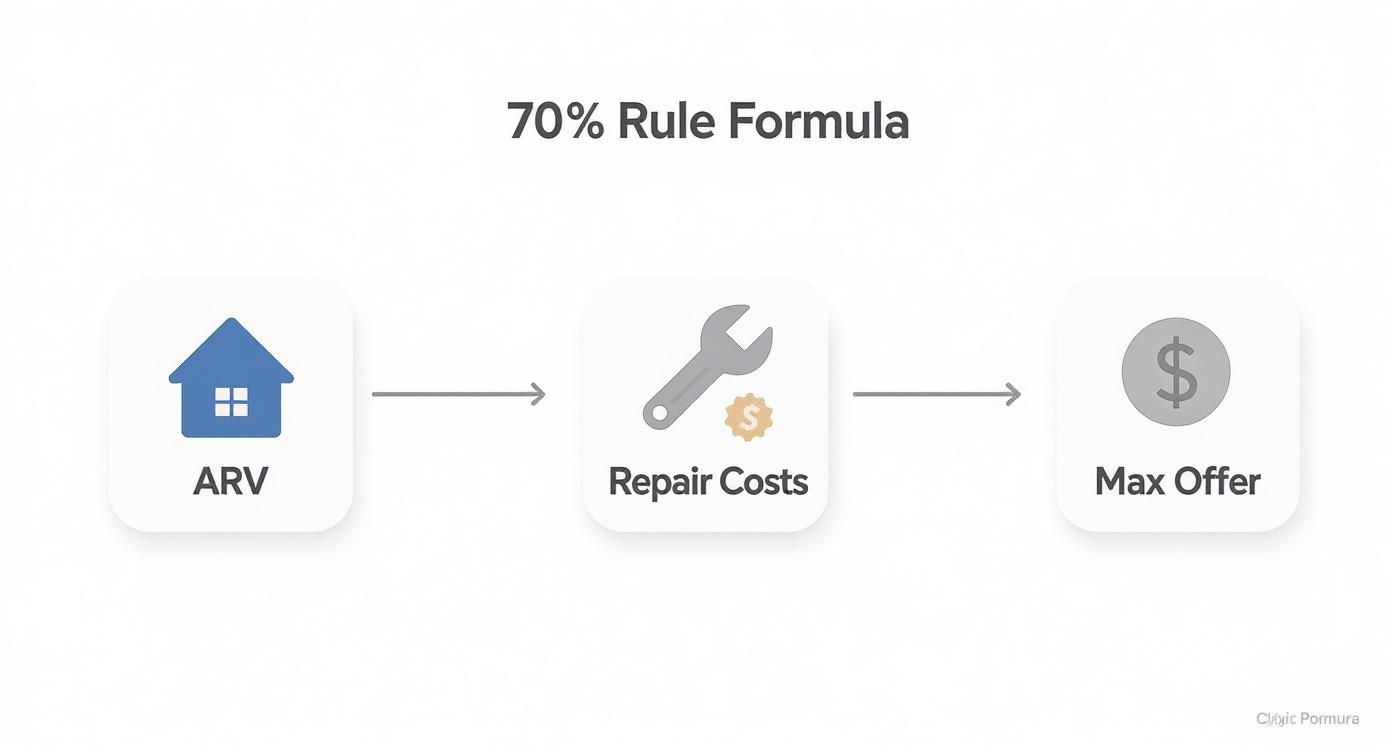 Infographic about What is the 70% rule in house flipping?