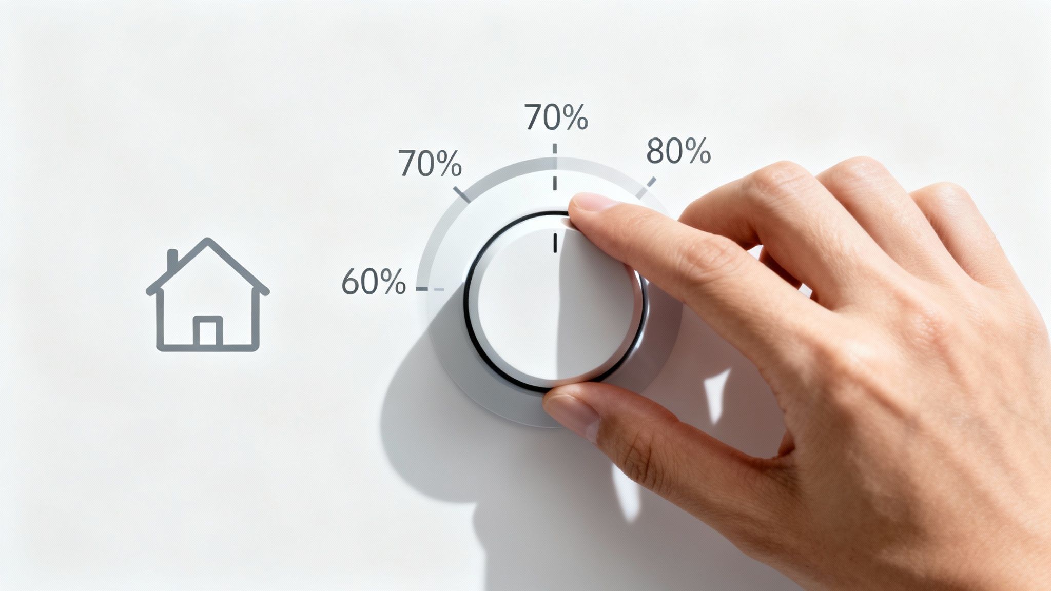 A modern house with a for sale sign, representing property value adjustments.