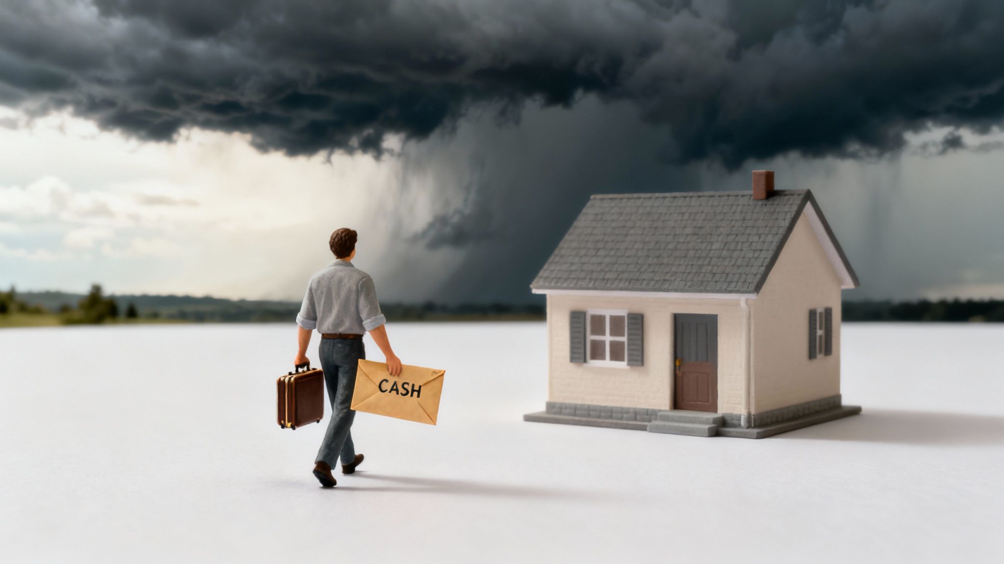 A person sitting at a table, looking concerned while reviewing financial documents and a calculator.