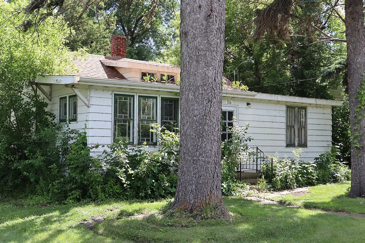 A white frame house in Minnesota