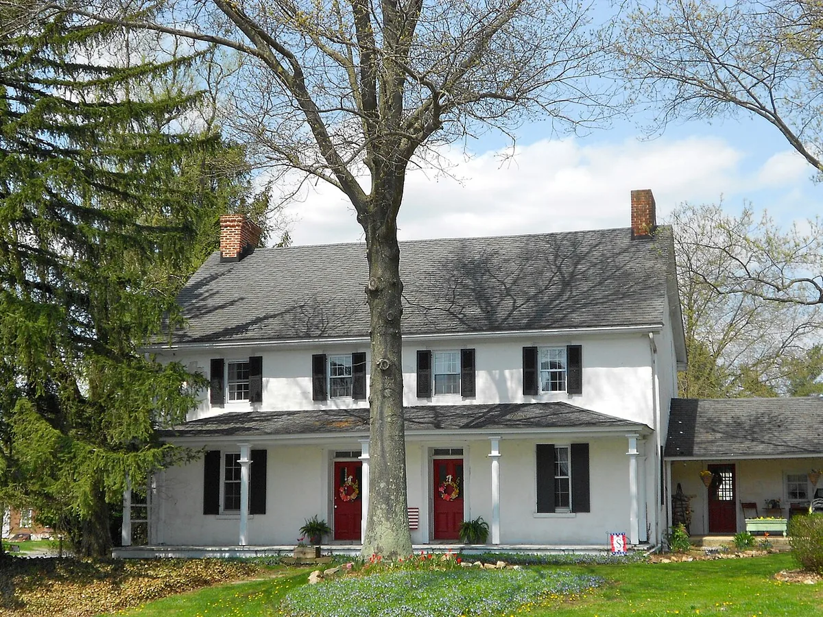 A white frame house in Pennsylvania