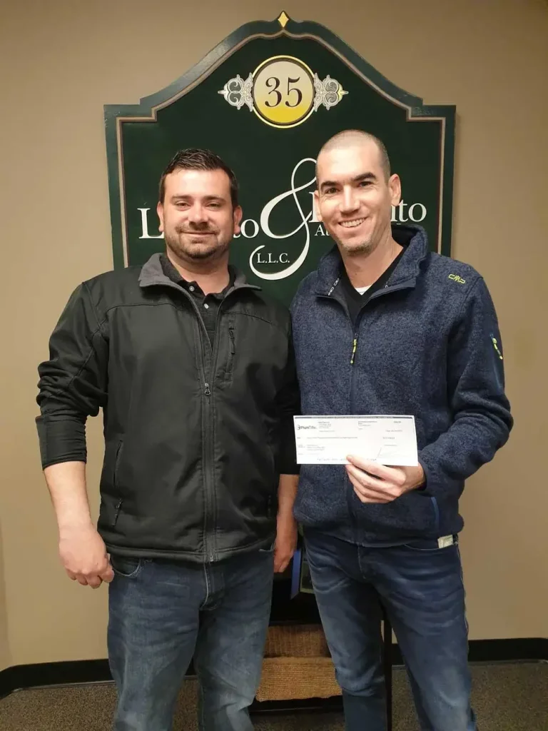 Oren Sofrin at a closing with a home seller