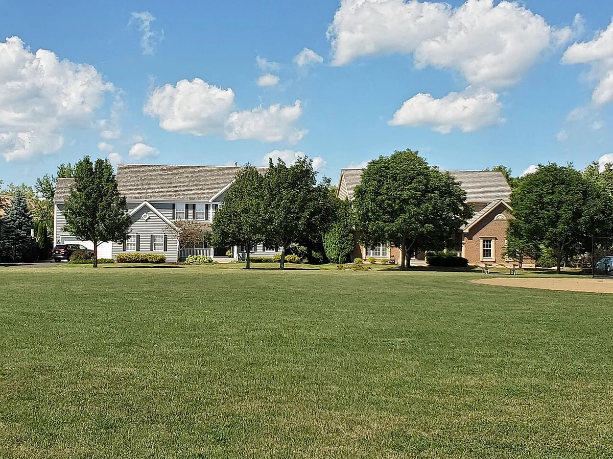 A gray frame house in Illinois