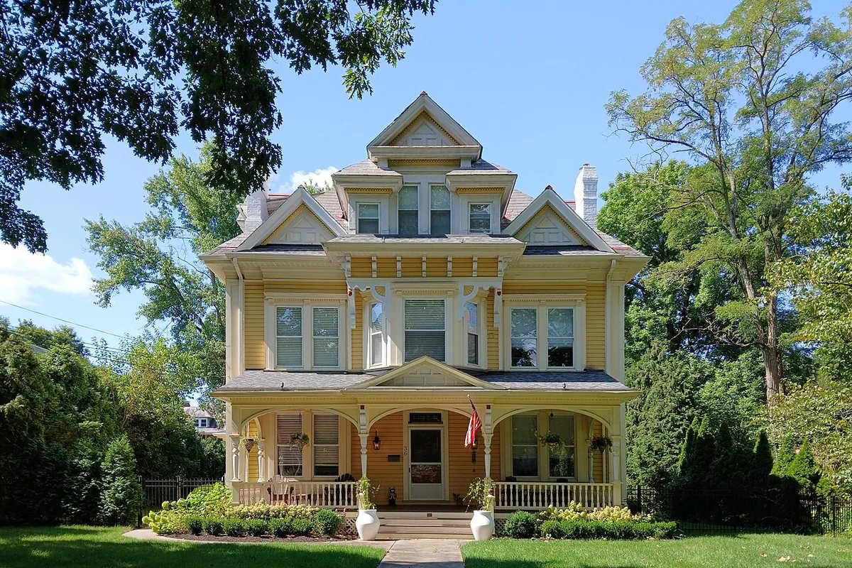 A yellow frame house in Pennsylvania