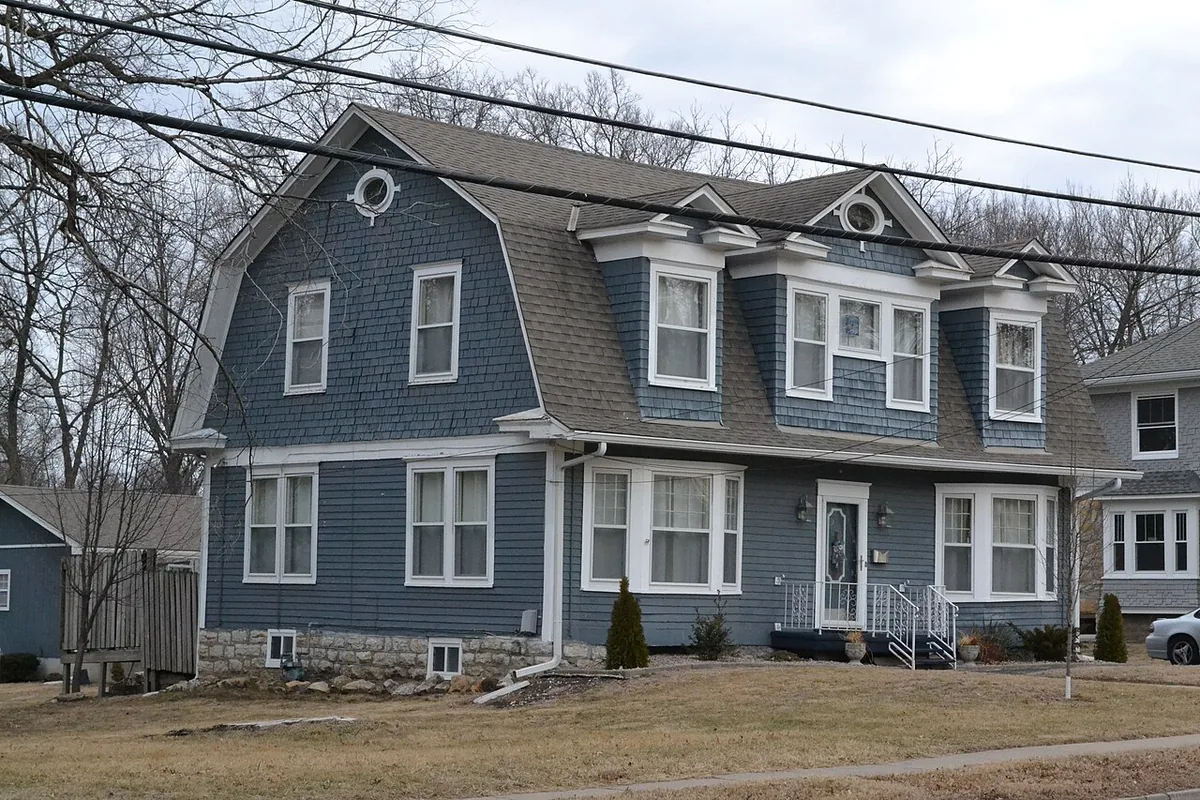 A blue frame house in Missouri