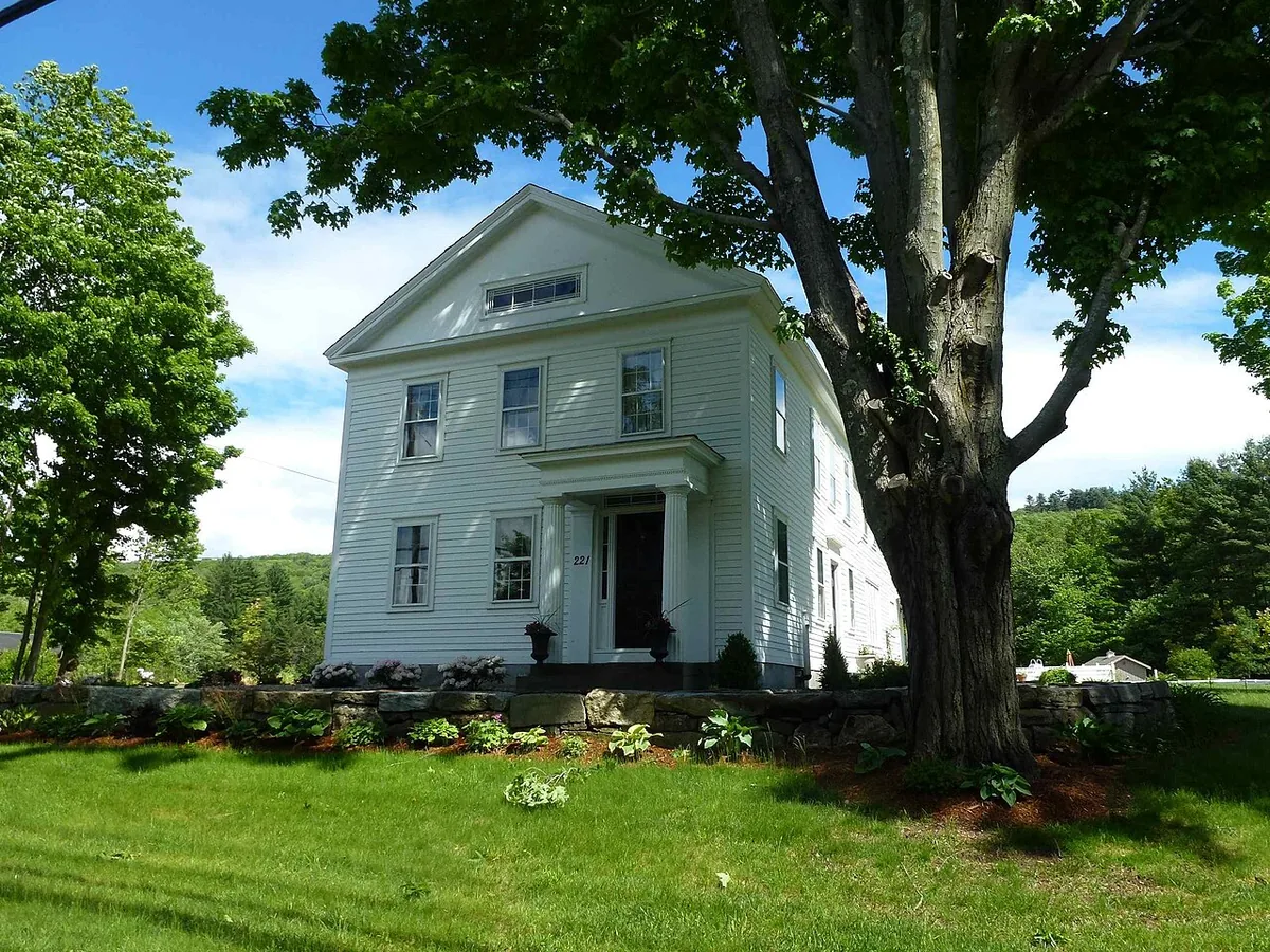 A white frame house in Connecticut