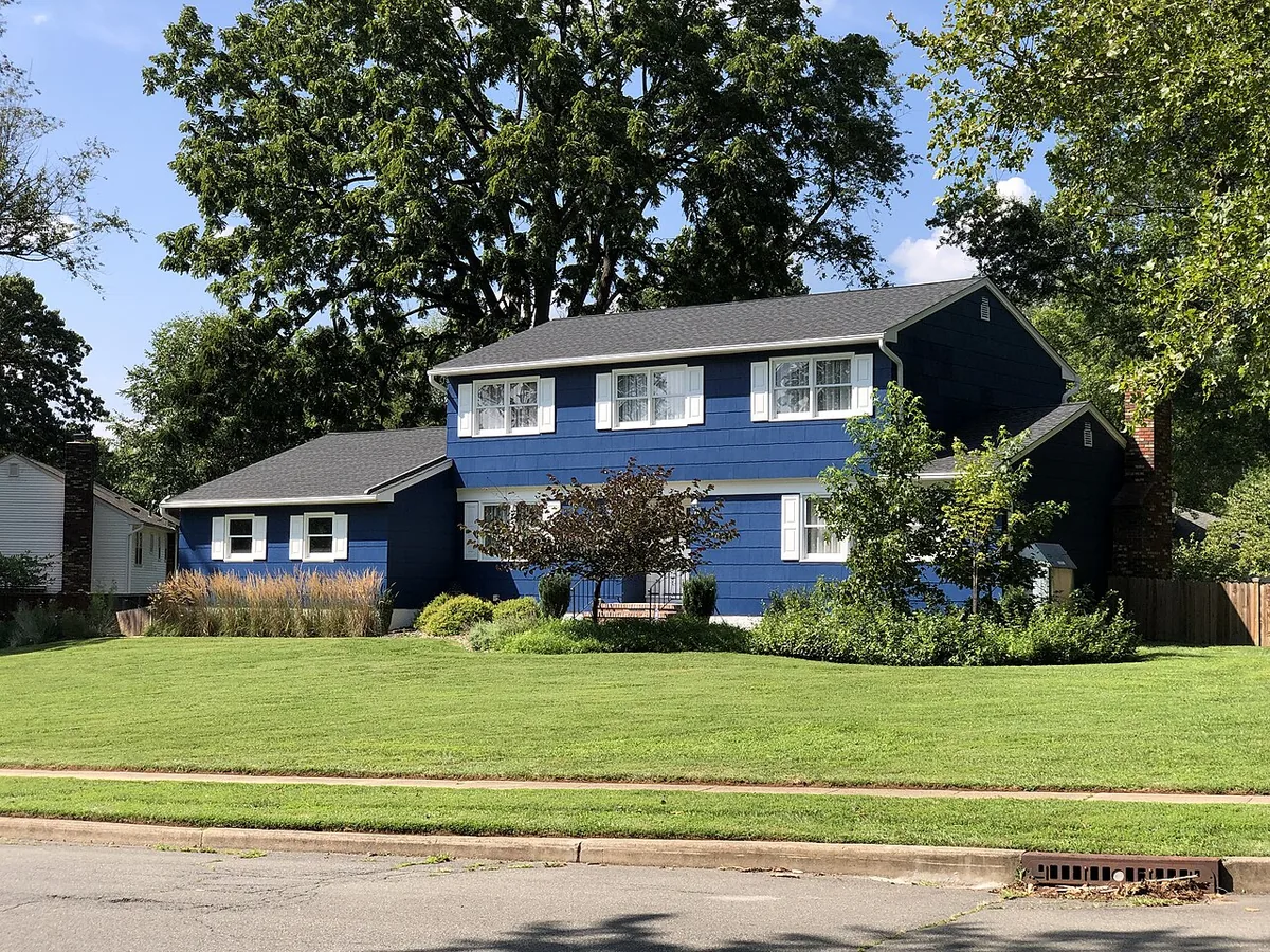A blue-sided house in New Jersey